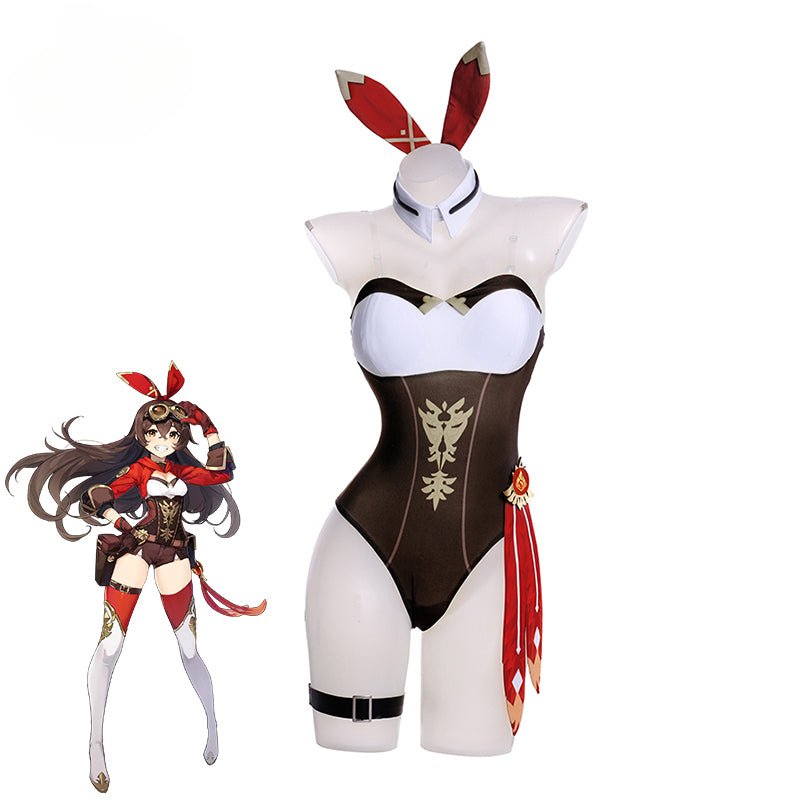 Astricos Amber Bunny Girl Costume - Genshin Impact Inspired Sexy Jumpsuit Full Set - Astricos