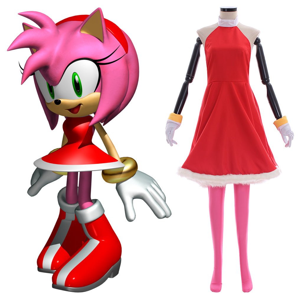 Astricos Amy Rose Cosplay Costume - Rosy The Rascal Red Dress Outfit for Women | Game Cosplay Series - Astricos