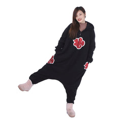 Astricos Akatsuki Cloud Sleepwear Adult Unisex Onesies Polyester Pyjamas Nightwear Halloween Carnival Cosplay Costume - Astricos