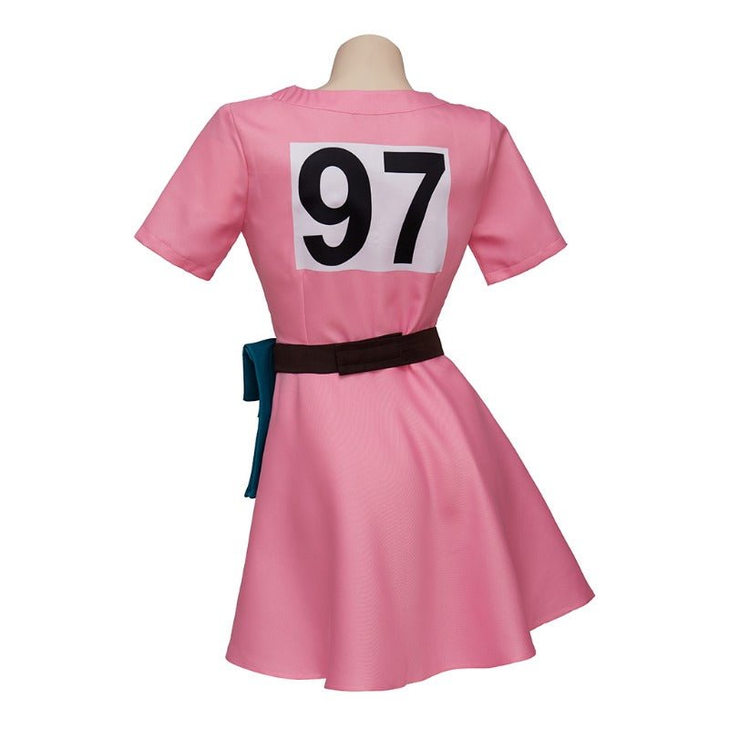 Astricos Anime Bulma Cosplay Costume Pink Dress with Accessories for Women Adults - Astricos