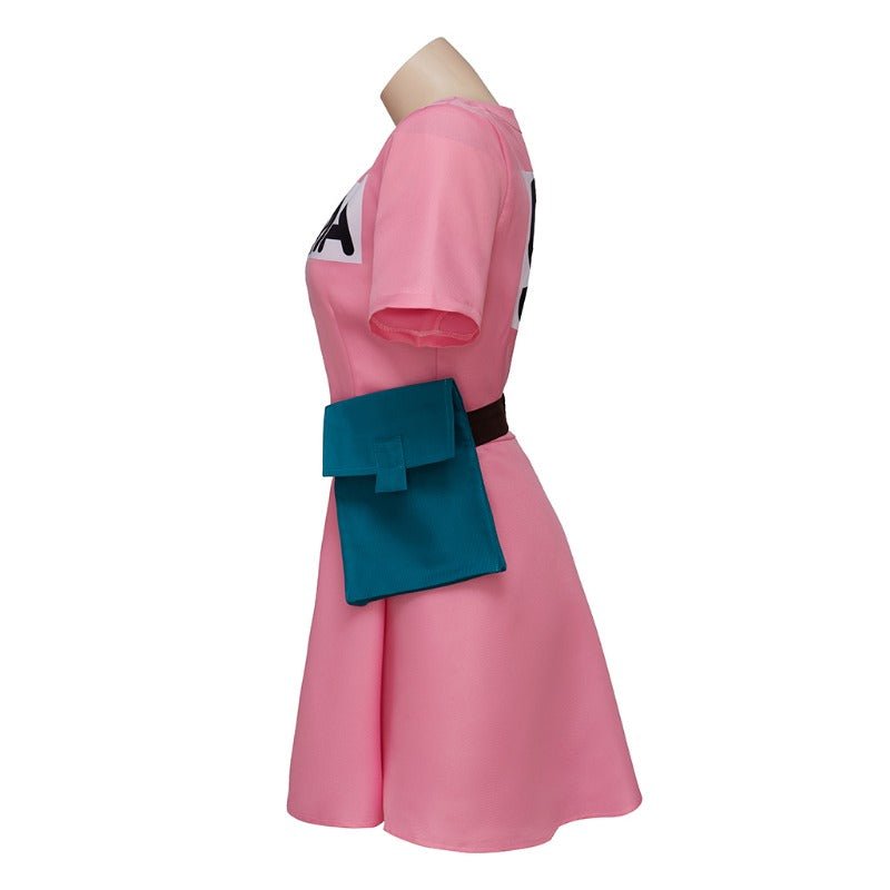 Astricos Anime Bulma Cosplay Costume Pink Dress with Accessories for Women Adults - Astricos