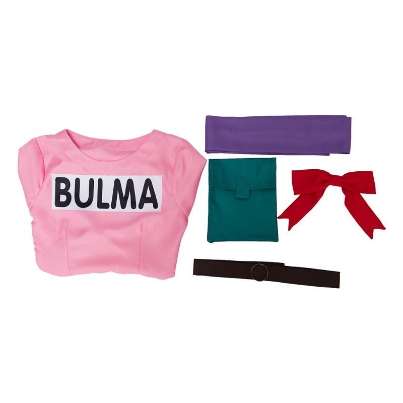 Astricos Anime Bulma Cosplay Costume Pink Dress with Accessories for Women Adults - Astricos