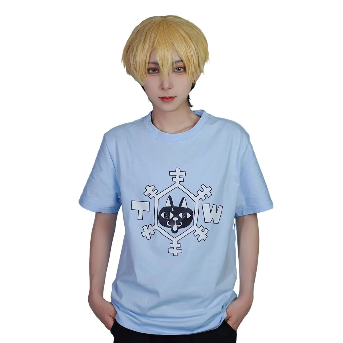 Astricos Chifuyu Matsuno Cosplay Costume Casual Blue Cotton T-shirt for Daily and Holiday Wear - Astricos