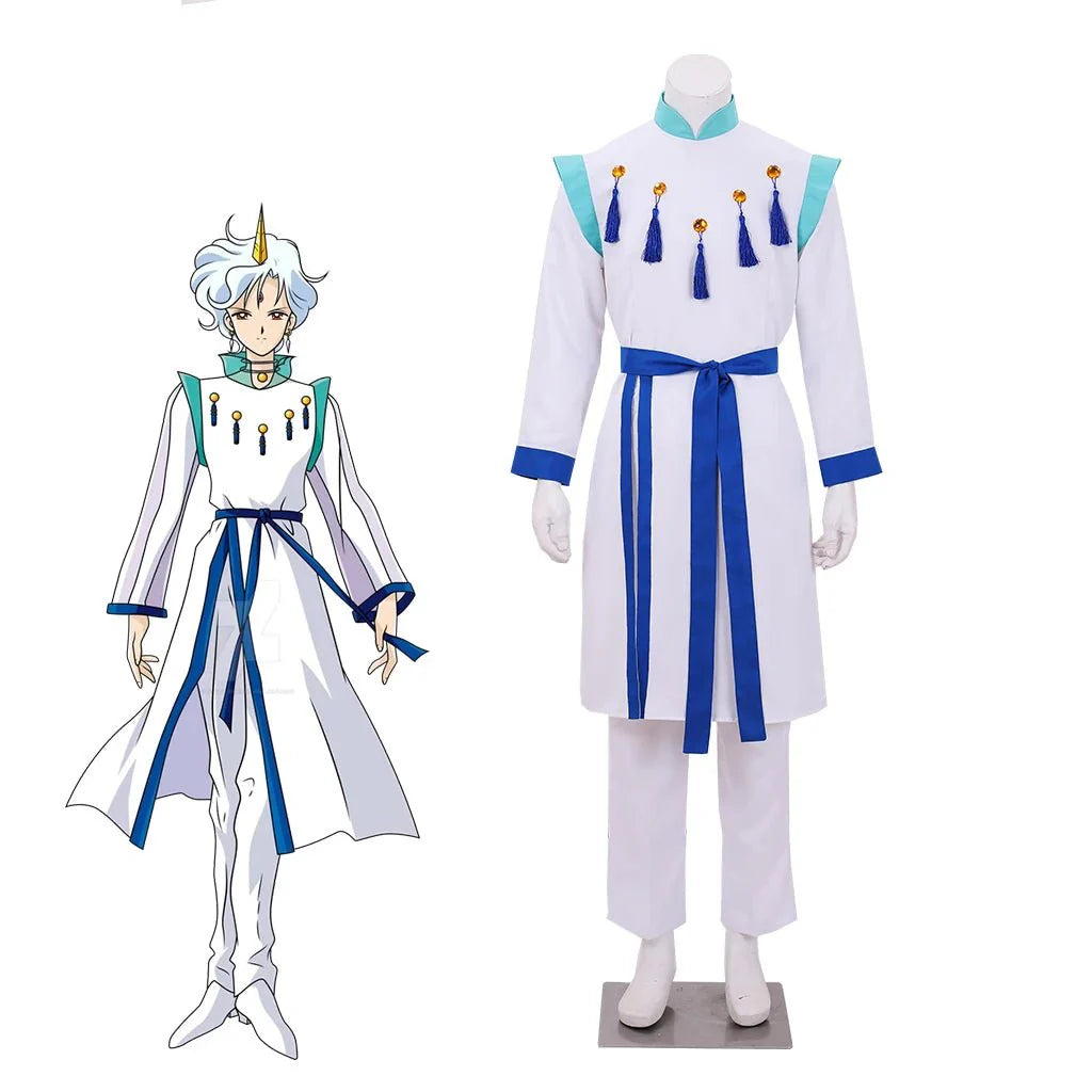 Astricos Anime Cosplay Prince Costume Men - Helios White Priest Uniform for Halloween Carnival Parties - Astricos