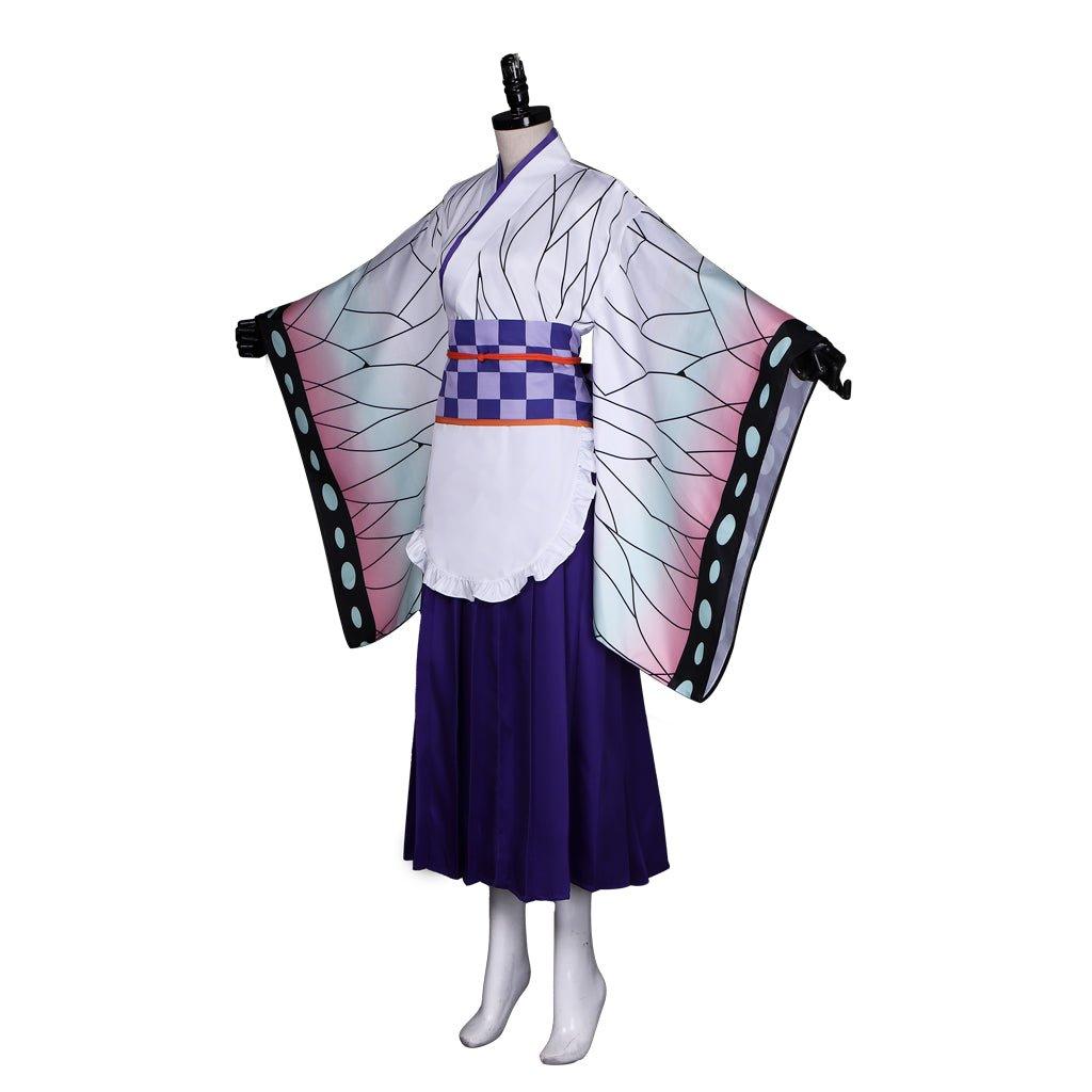 Astricos Anime Demon Slayer: Kimetsu no Yaiba Kochou Shinobu Lolita Maid Apron Dress Cosplay Costume - Astricos