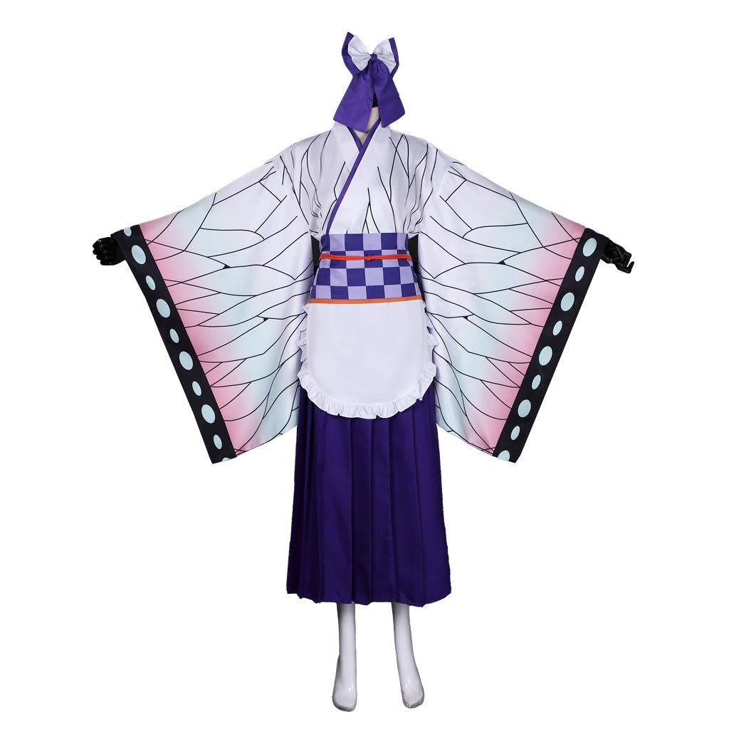 Astricos Anime Demon Slayer: Kimetsu no Yaiba Kochou Shinobu Lolita Maid Apron Dress Cosplay Costume - Astricos