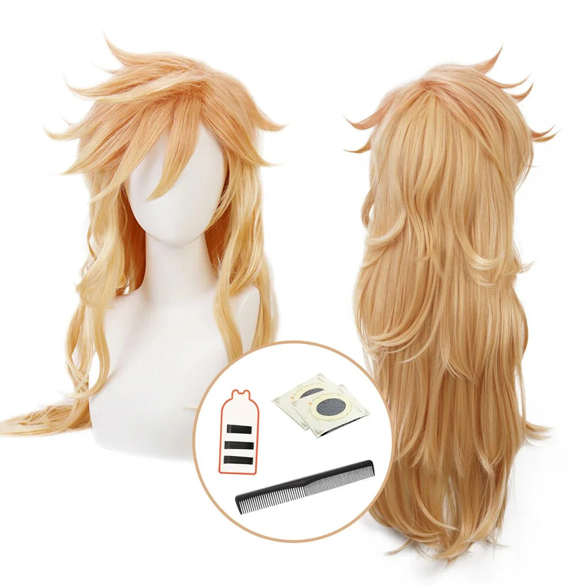 Astricos Douma Cosplay Wig - Synthetic Fiber with Adjustable Size for Anime Fans - Astricos