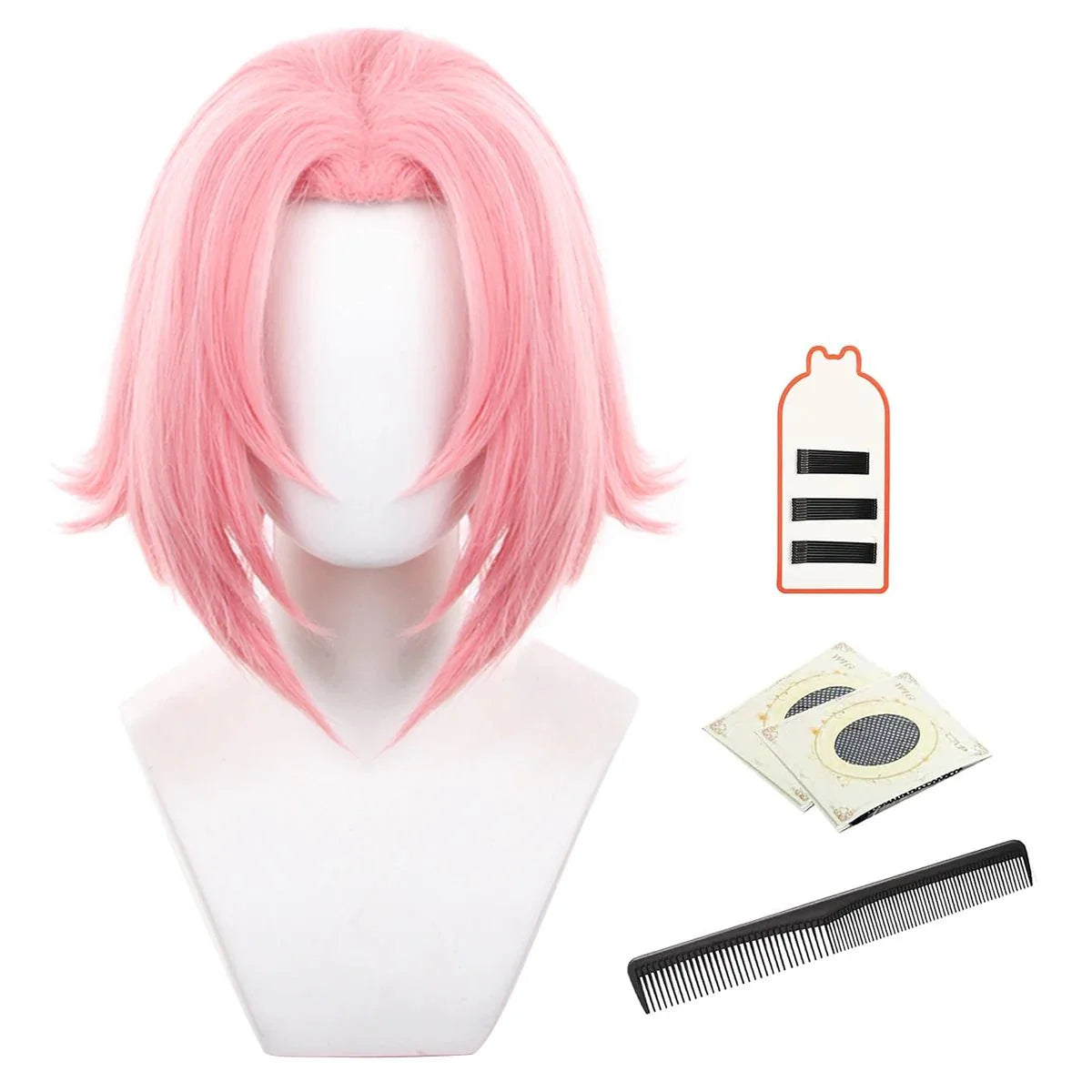 Astricos Haruno Sakura Cosplay Wig - High-Quality Synthetic Fiber with Adjustable Cap for Ultimate Comfort - Astricos