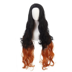 Astricos Nezuko Kamado Cosplay Wig - Heat Resistant Synthetic Fiber with Adjustable Cap for Halloween and Anime Events - Astricos