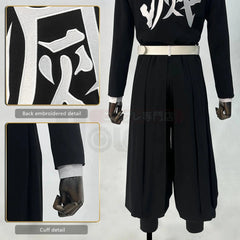 Astricos Anime Kamado Tanjirou Zenitsu Cosplay Costume with Embroidery and Elastic Pants - Astricos