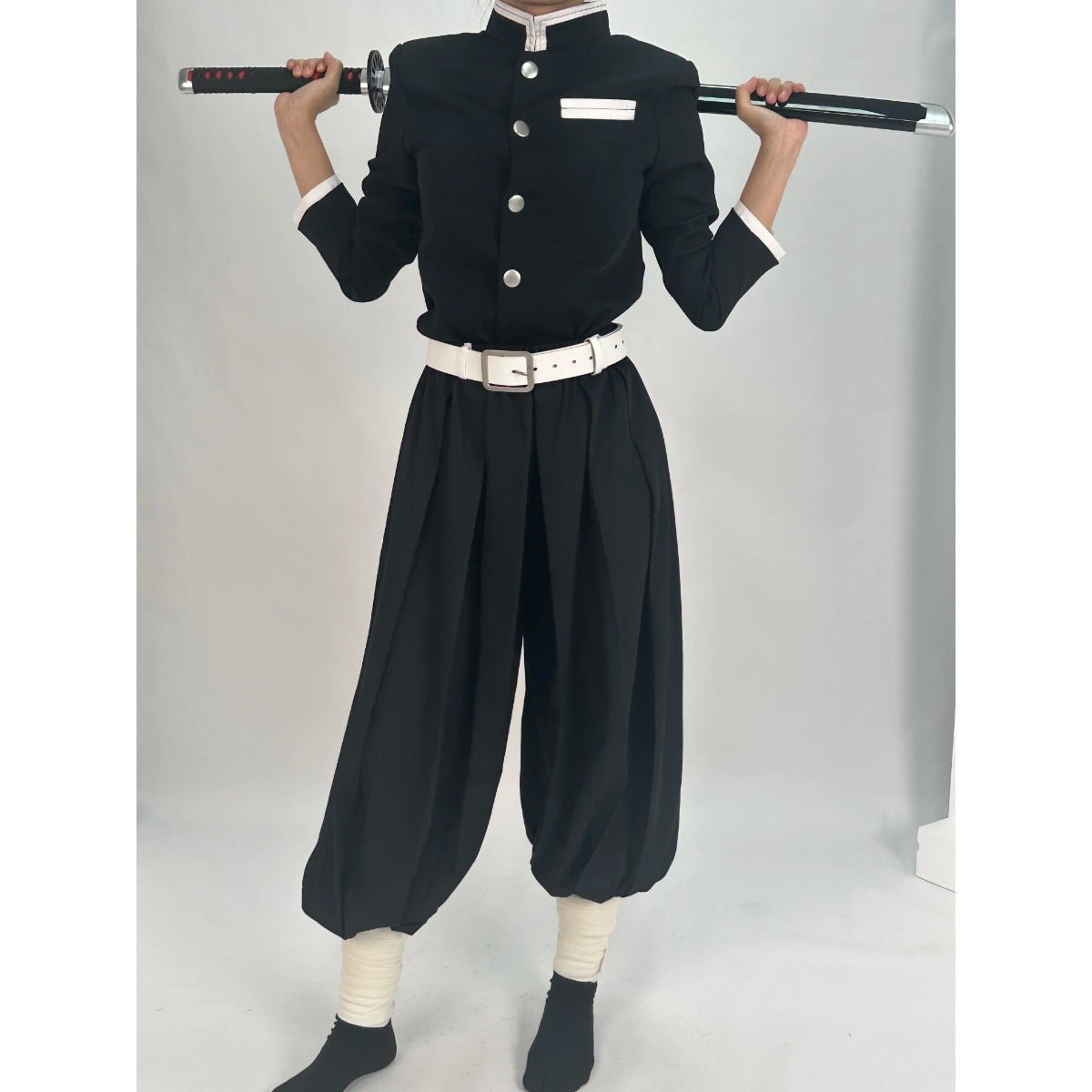 Astricos Anime Kamado Tanjirou Zenitsu Cosplay Costume with Embroidery and Elastic Pants - Astricos