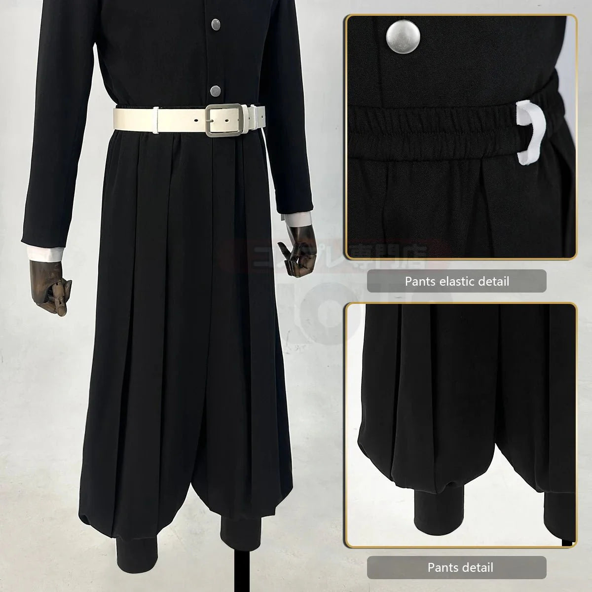 Astricos Anime Kamado Tanjirou Zenitsu Cosplay Costume with Embroidery and Elastic Pants - Astricos