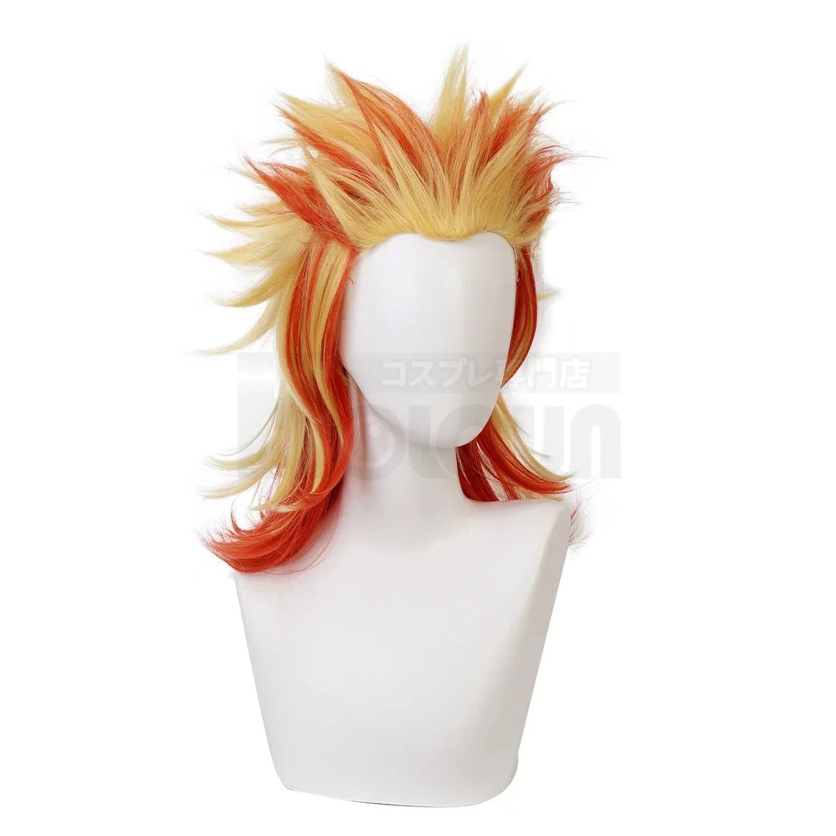 Astricos Rengoku Kyoujurou Cosplay Wig - Synthetic Fiber, Adjustable, Heat Resistant for Anime Fans - Astricos