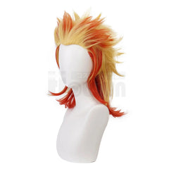 Astricos Rengoku Kyoujurou Cosplay Wig - Synthetic Fiber, Adjustable, Heat Resistant for Anime Fans - Astricos