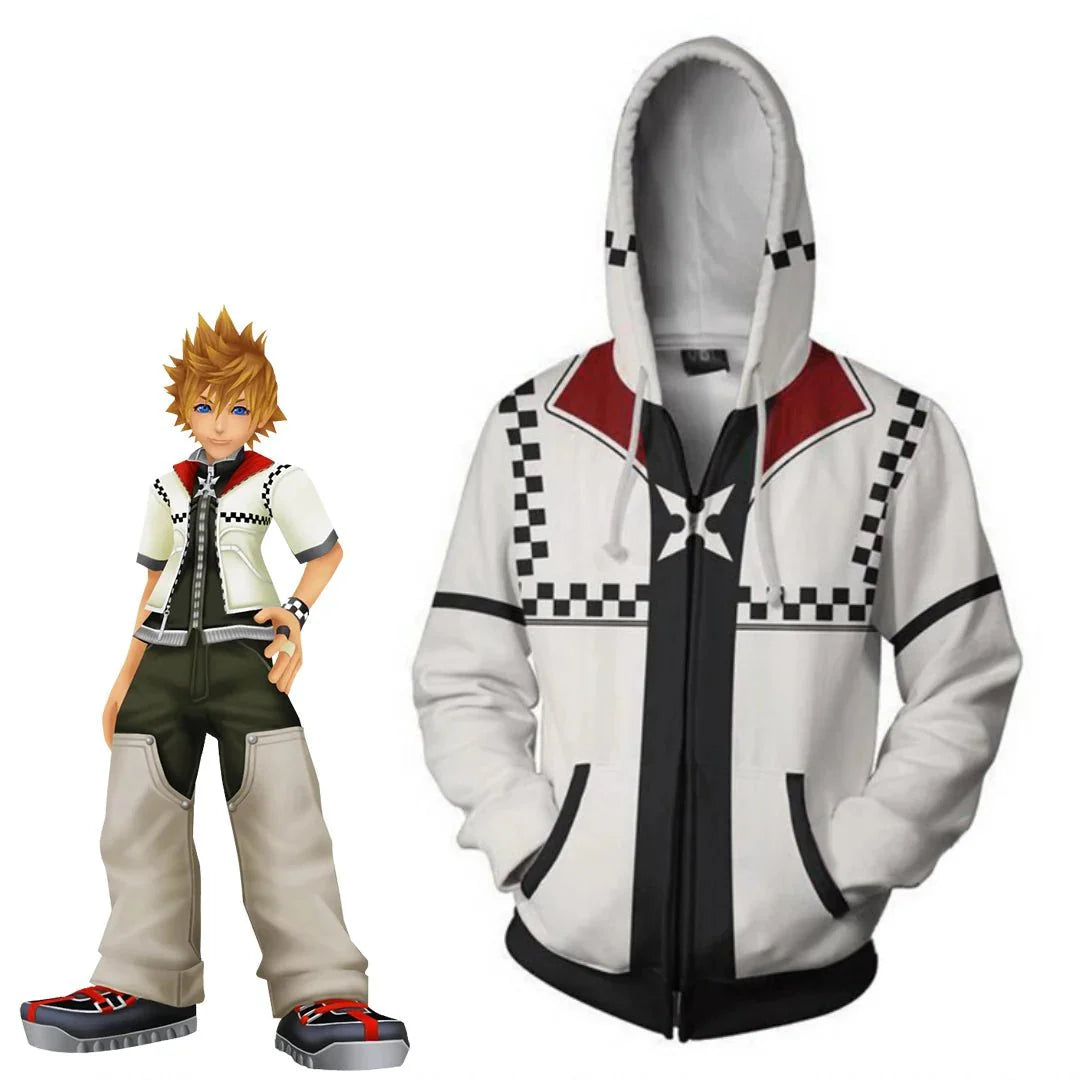 Astricos Roxas Cosplay Costume - 3D Printed Zipper Hoodie for Men & Women - Astricos