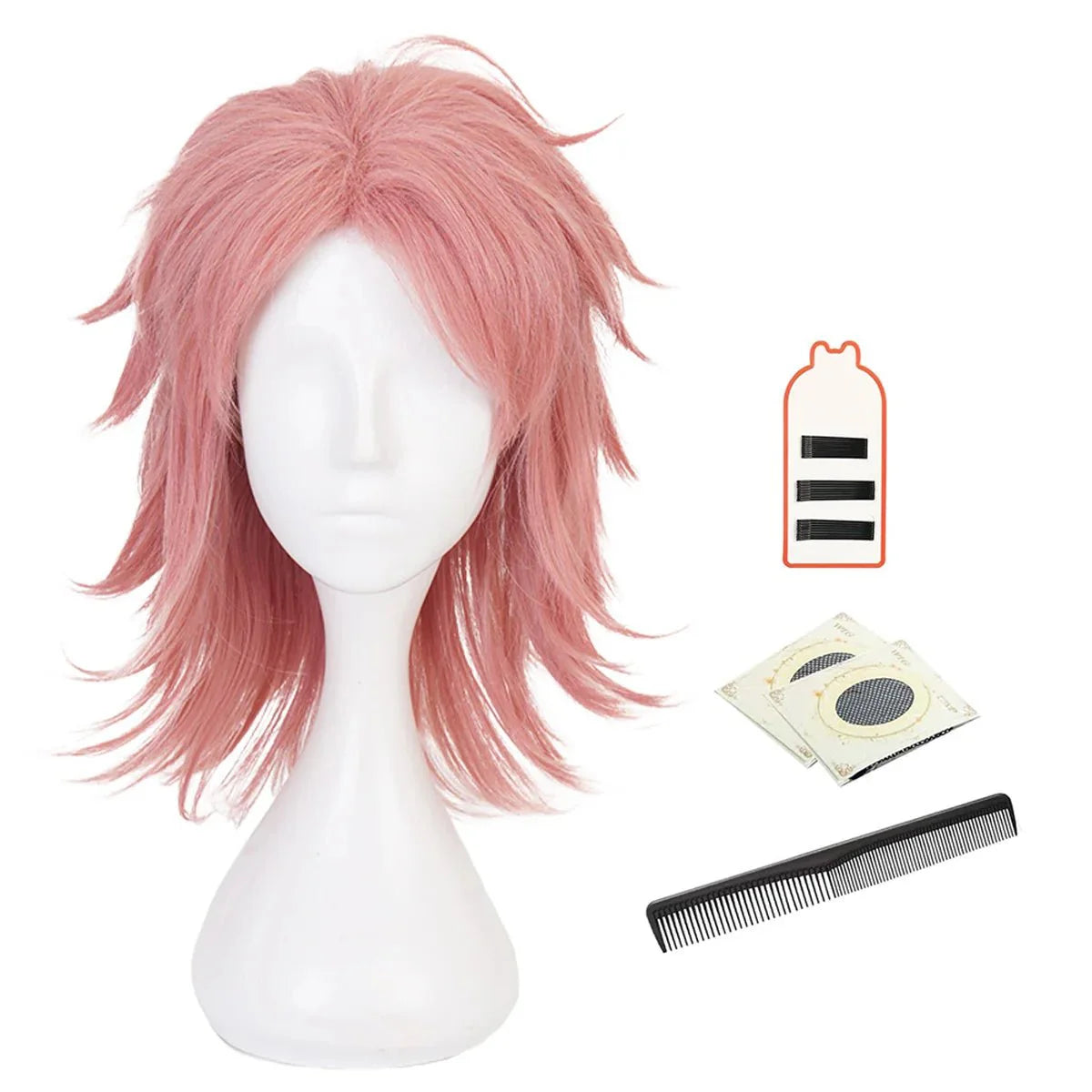 Astricos Saito Cosplay Wig - Premium Synthetic Fiber with Adjustable Cap for Anime Fans - Astricos