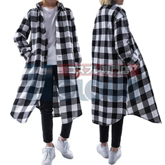 Astricos Tokyo Revengers Manjiro Sano Cosplay Costume - Long Sleeve Plaid Shirt & Casual Coat for Daily Wear - Astricos