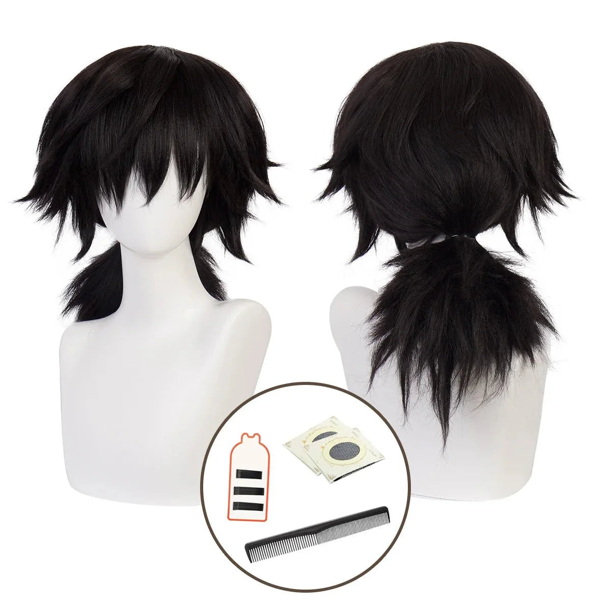 Astricos Tomioka Giyuu Cosplay Wig - Premium Synthetic Fiber with Adjustable Cap for Halloween - Astricos