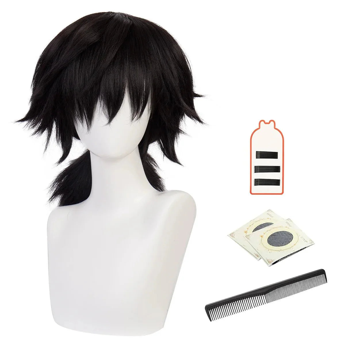 Astricos Tomioka Giyuu Cosplay Wig - Premium Synthetic Fiber with Adjustable Cap for Halloween - Astricos