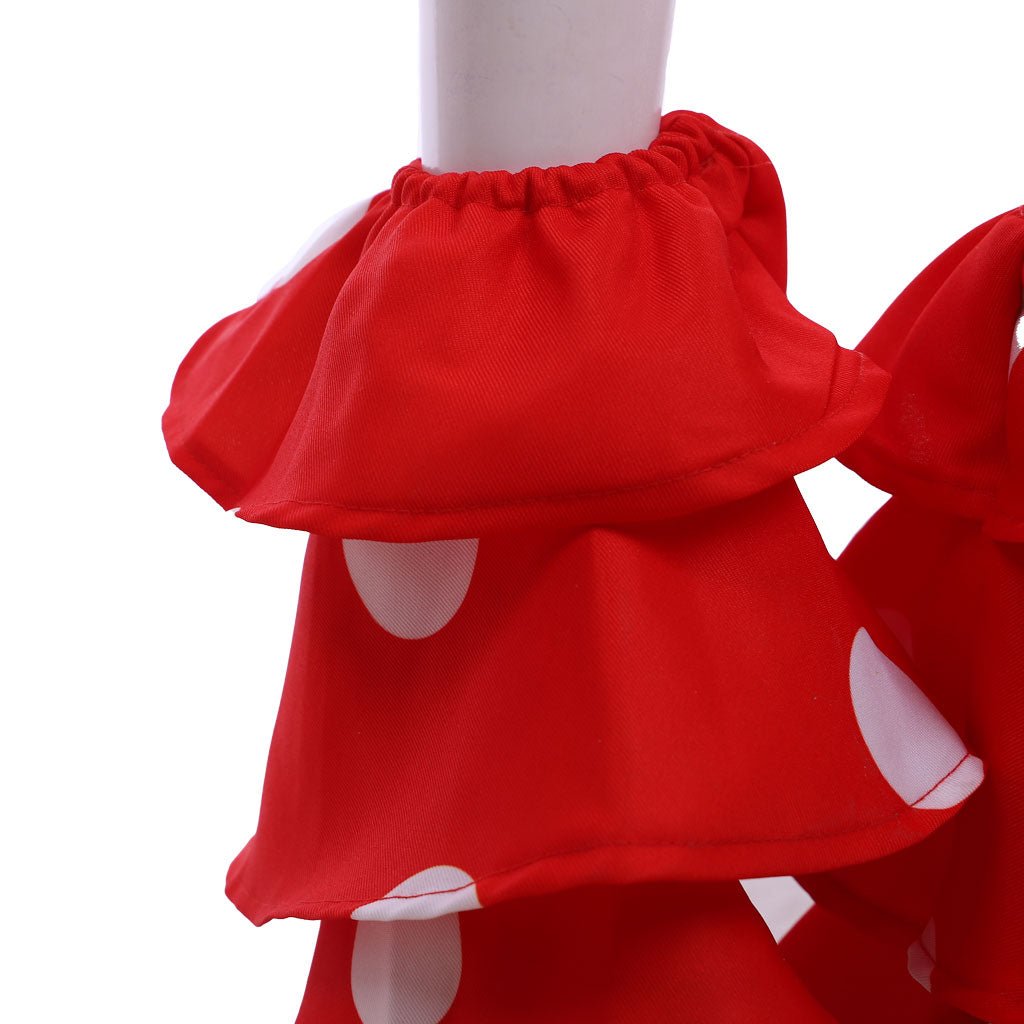 Anime Komori Kinoko Cosplay Costume - Red Polka Dot Dress | Halloween & Carnival Outfit | Astricos - Astricos