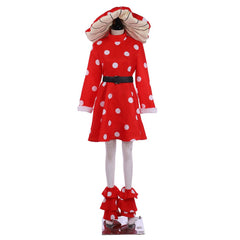 Anime Komori Kinoko Cosplay Costume - Red Polka Dot Dress | Halloween & Carnival Outfit | Astricos - Astricos