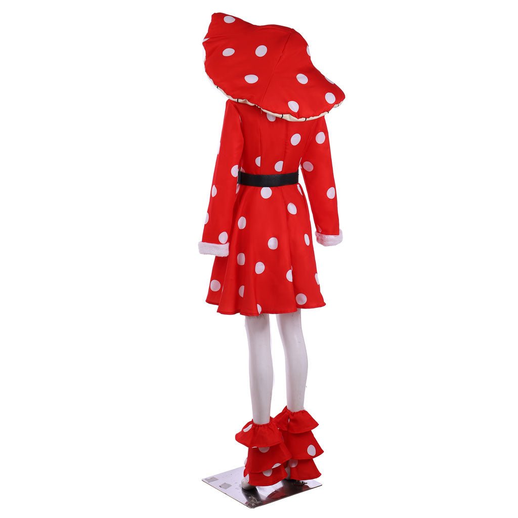 Anime Komori Kinoko Cosplay Costume - Red Polka Dot Dress | Halloween & Carnival Outfit | Astricos - Astricos