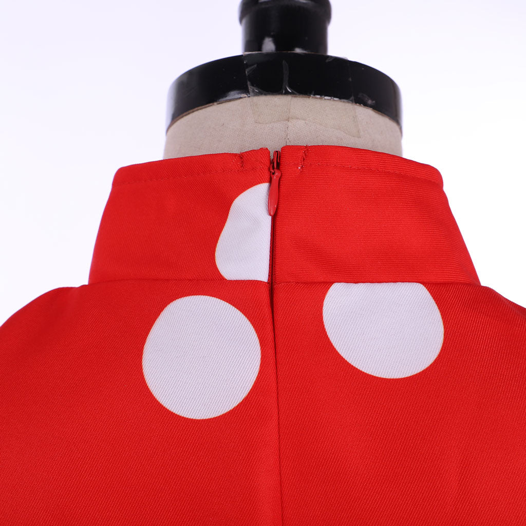 Anime Komori Kinoko Cosplay Costume - Red Polka Dot Dress | Halloween & Carnival Outfit | Astricos - Astricos