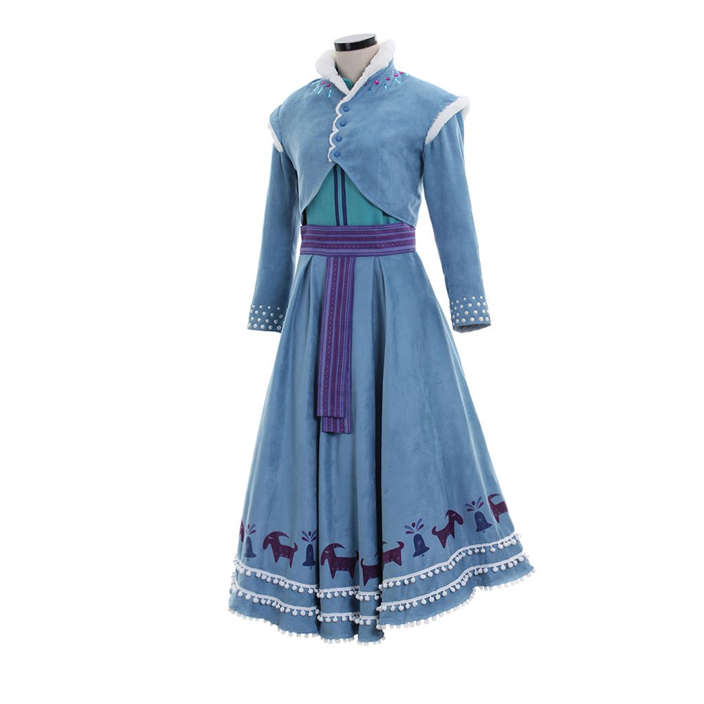 Astricos Anna Cosplay Costume | Women's Shirt, Skirt, and Coat Suit for Halloween & Disney Events - Astricos