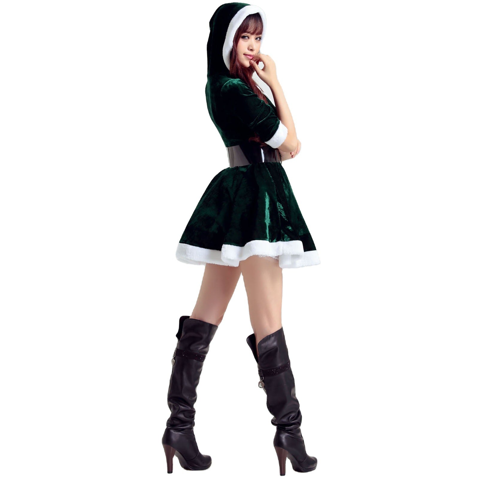 Astricos Festive Dance Santa Costumes - Sexy Female Christmas Outfits for Cosplay and Stage Performances - Astricos