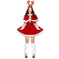 Astricos Red Deer Shawl Christmas Costume - Festive Antler Headdress for Party and Stage Performances - Astricos