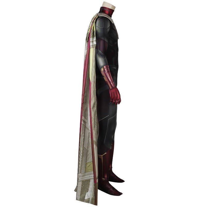 Astricos Vision Cosplay Costume - 3D Printed Jumpsuit with Cloak for Marvel Fans - Astricos