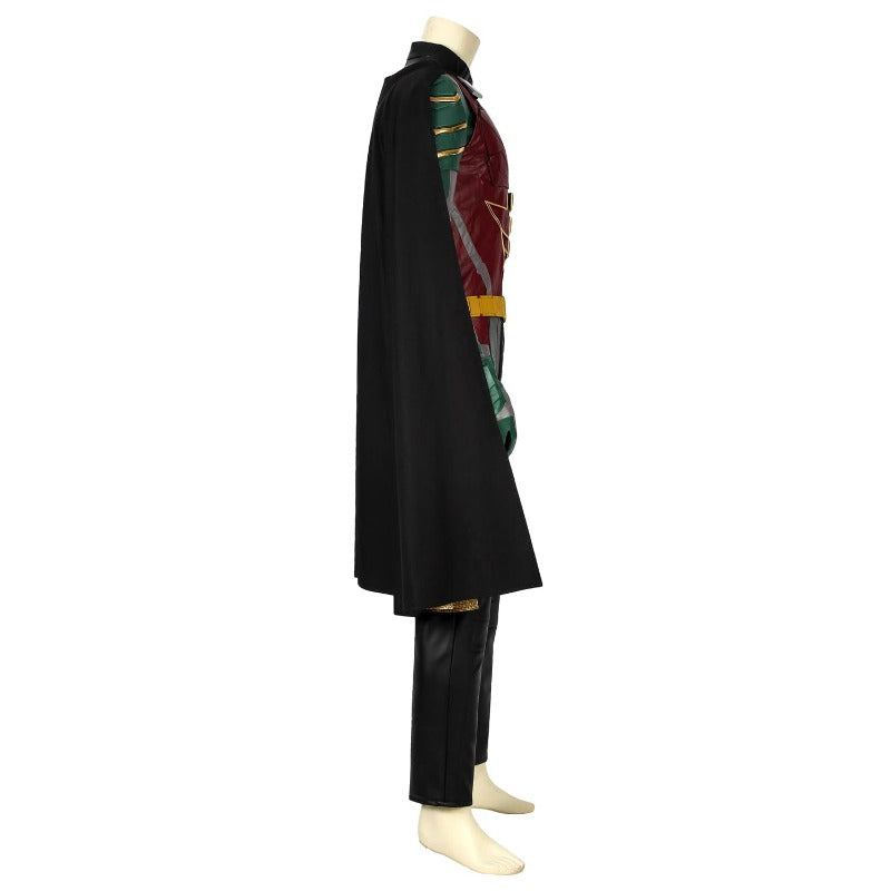 Astricos Tim Drake Red Robin Cosplay Costume – Damian Wayne Cape Uniform for Halloween - Astricos