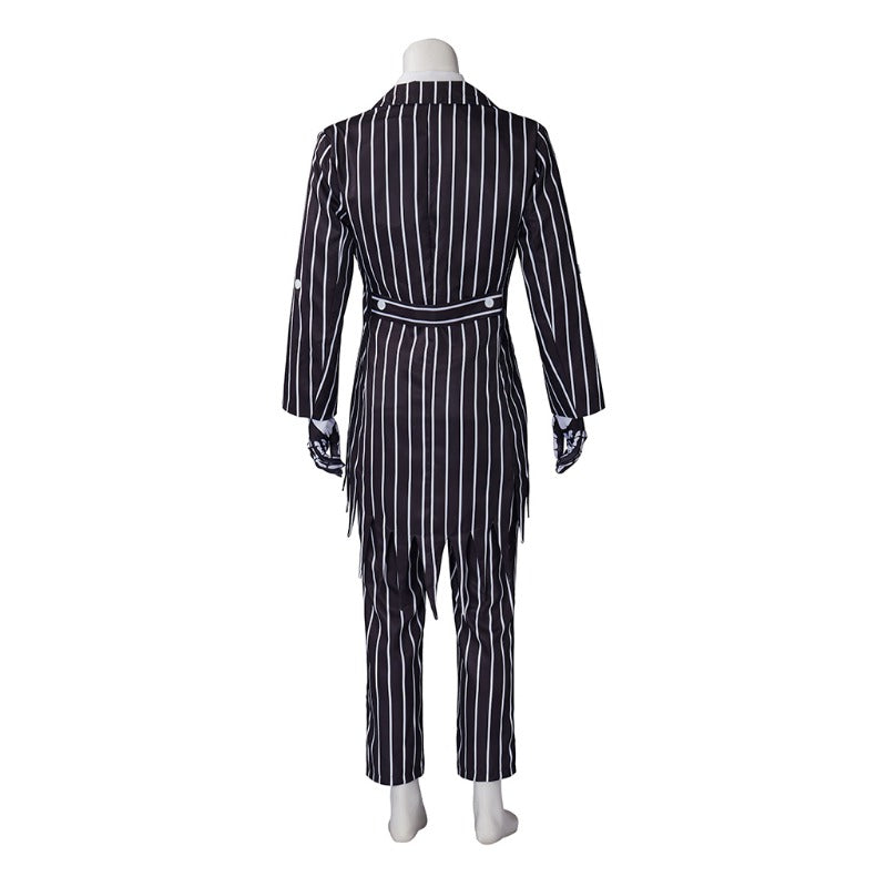 Astricos Jack Skellington Cosplay Costume - Striped Jacket & Pants Halloween Suit - Astricos