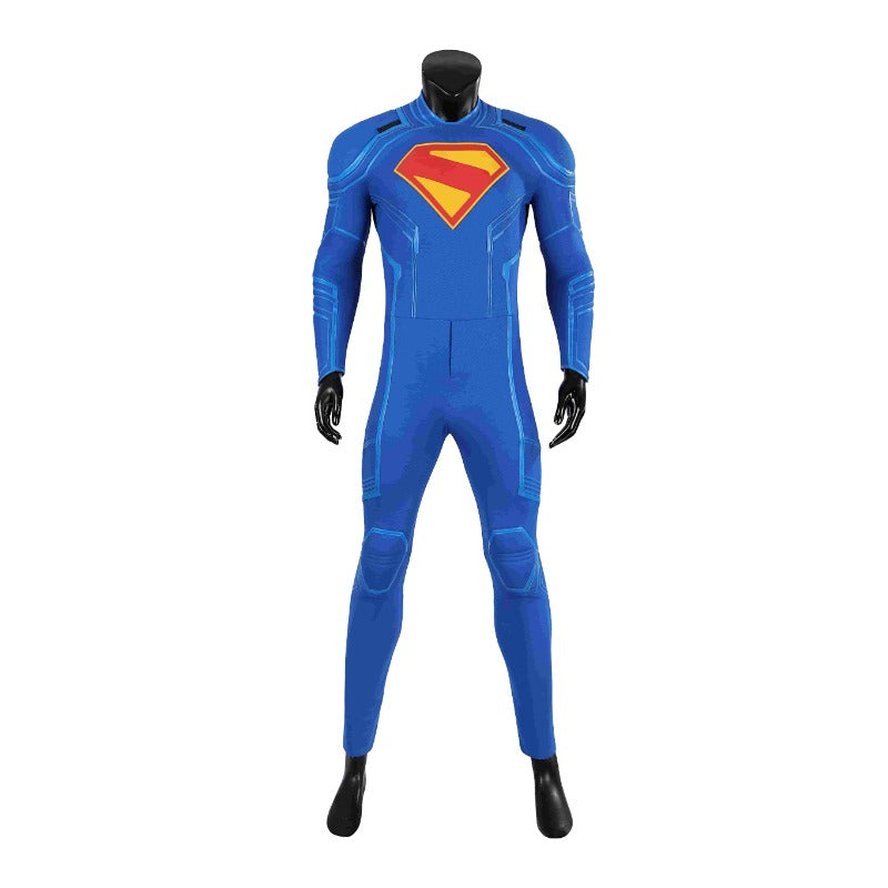 Astricos Superman Legacy Clark Kent Cosplay Costume - Blue Zentai Suit with Red Cape - Astricos