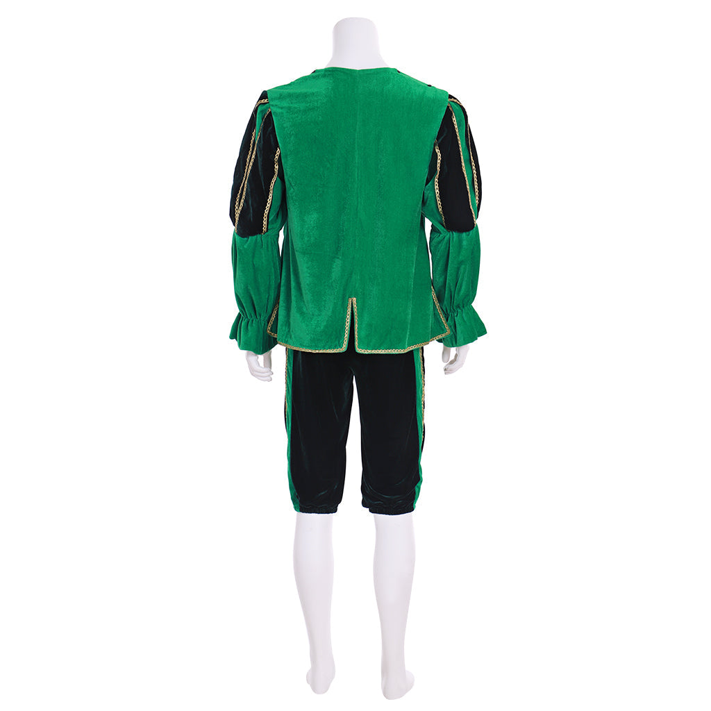 Men's Tudor Renaissance Costume - Astricos Elizabethan Court Uniform in Green - Astricos