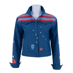 Astricos America Chavez Denim Jacket – Marvel Multiverse Cosplay Costume, Halloween Outfit - Astricos