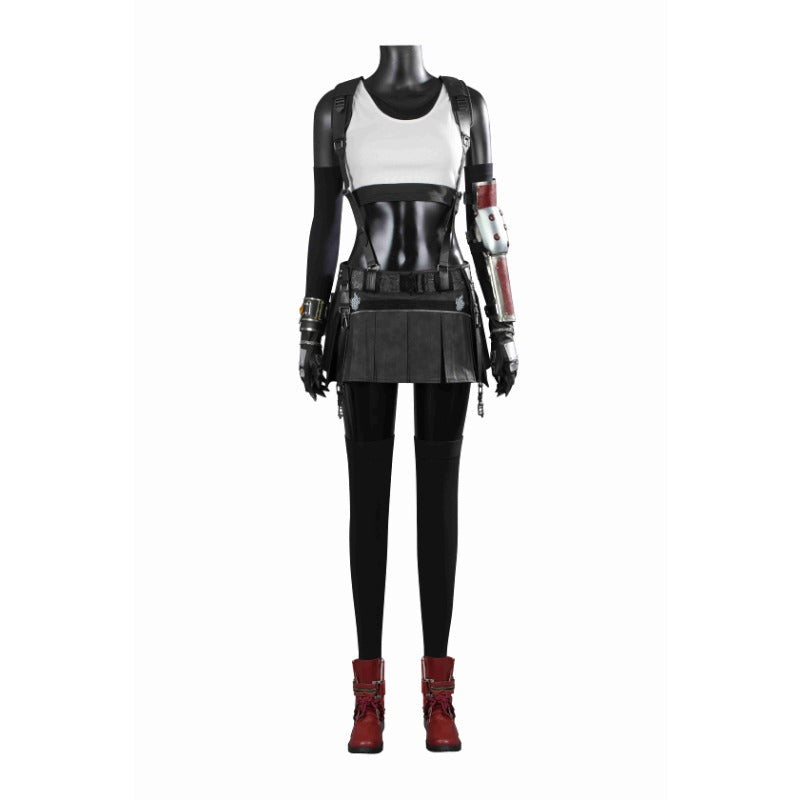 Astricos Tifa Lockhart Cosplay Costume Set - Premium Wigs, Shoes, Accessories for Final Fantasy VII Halloween - Astricos