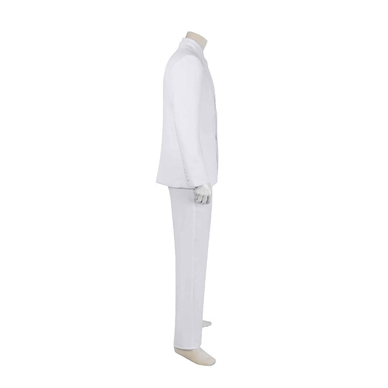 Astricos Joker 2 Arthur Fleck White Cosplay Costume Full Set - Suit, Shirt, Vest, Pants, Tie - Astricos