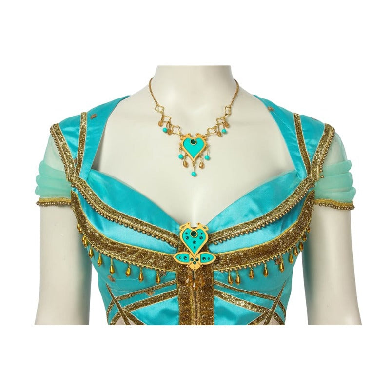 Astricos Princess Jasmine Cosplay Costume - Aladdin Inspired Peacock Dress for Adults - Astricos