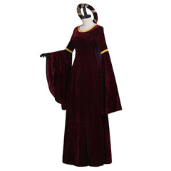 Elegant Astricos Medieval Vintage Dark Red Renaissance Dress for Cosplay and Special Events - Astricos