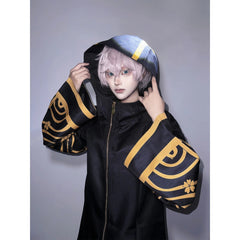 Astricos Anime Brahman Senju Kawaragi Cosplay Costume - Golden Black Jacket Coat - Astricos