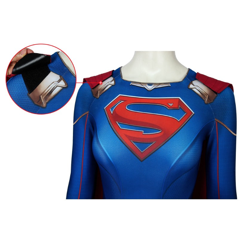 Astricos Supergirl Season 5 Kara Zor-El Cosplay Jumpsuit with Cape - Embrace Your Inner Hero - Astricos