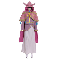 Astricos Kingdom Hearts III Ava Cosplay Costume Women's Pink Hooded Dress with Skirt - Astricos