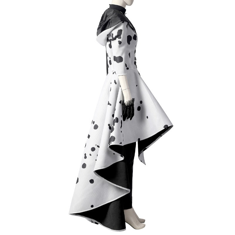 Astricos Cruella De Vil Cosplay Coat - Iconic Villain-Inspired Outfit for Halloween and Parties - Astricos