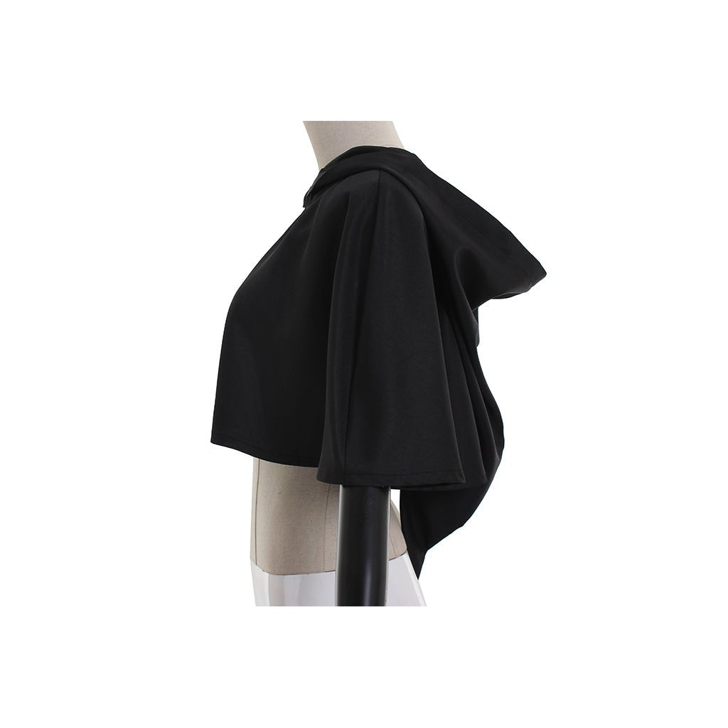 Astricos Black Hooded Cape - Versatile Mystic Garment for Cosplay and Occasions - Astricos