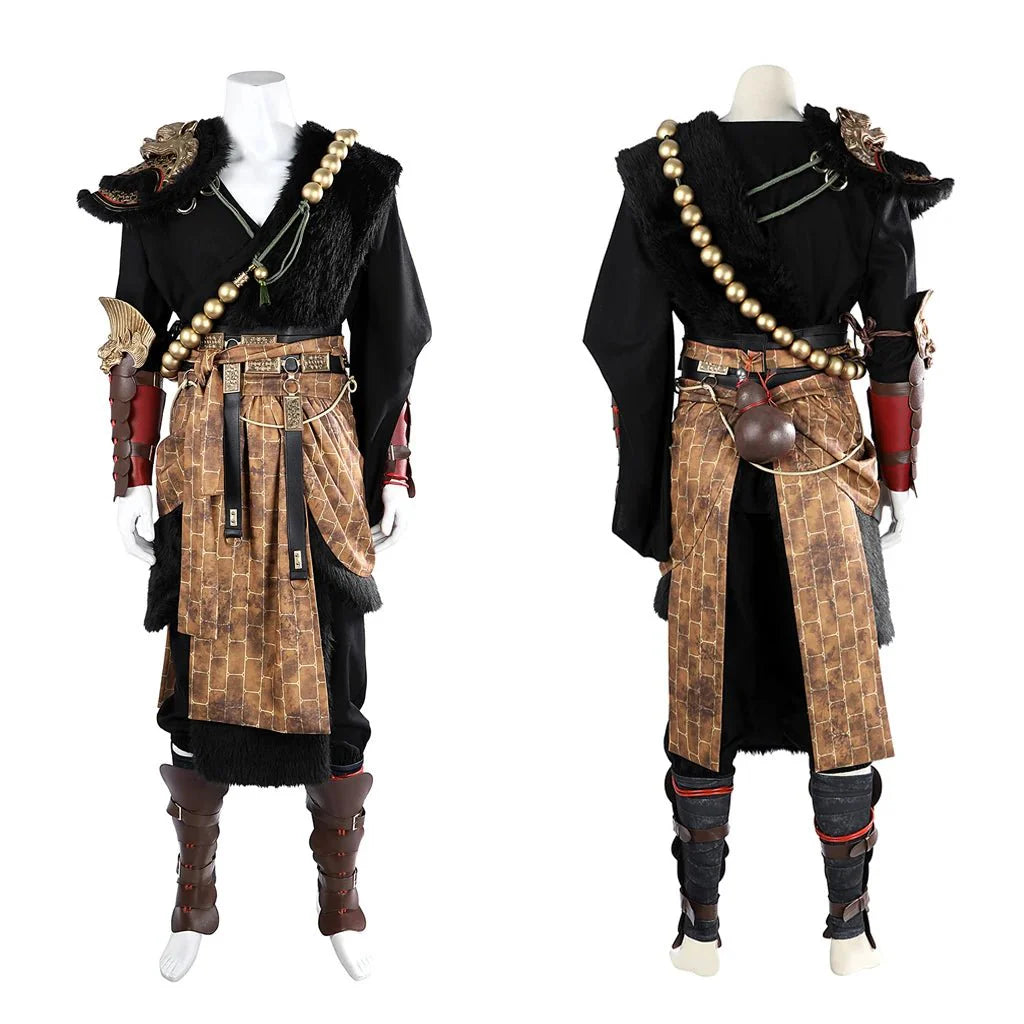 Astricos Black Myth Wukong Cosplay Costume | Premium Black Robe Full Set - Astricos