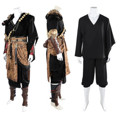 Astricos Black Myth Wukong Cosplay Costume | Premium Black Robe Full Set - Astricos