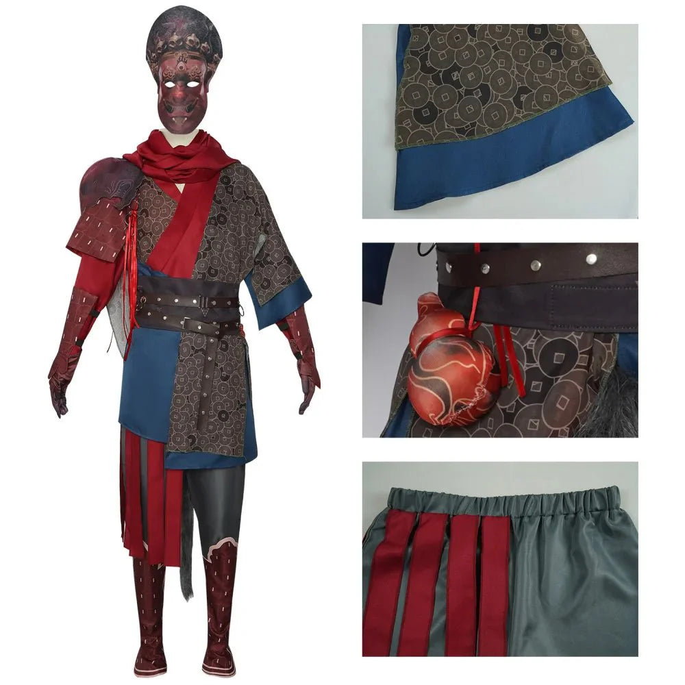 Astricos Wukong Cosplay Costume | The Destined One Masked Warrior Outfit for Halloween & Anime Events - Astricos