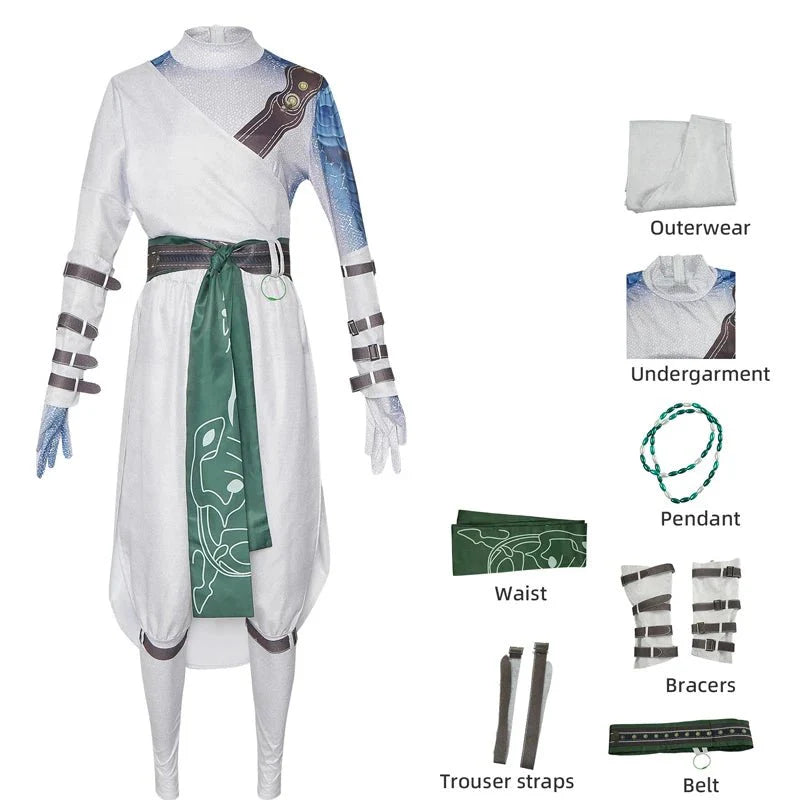 Astricos Wukong White-Clad Noble Cosplay Costume | Elegant White Robe for Men | Halloween Suit for Fans - Astricos