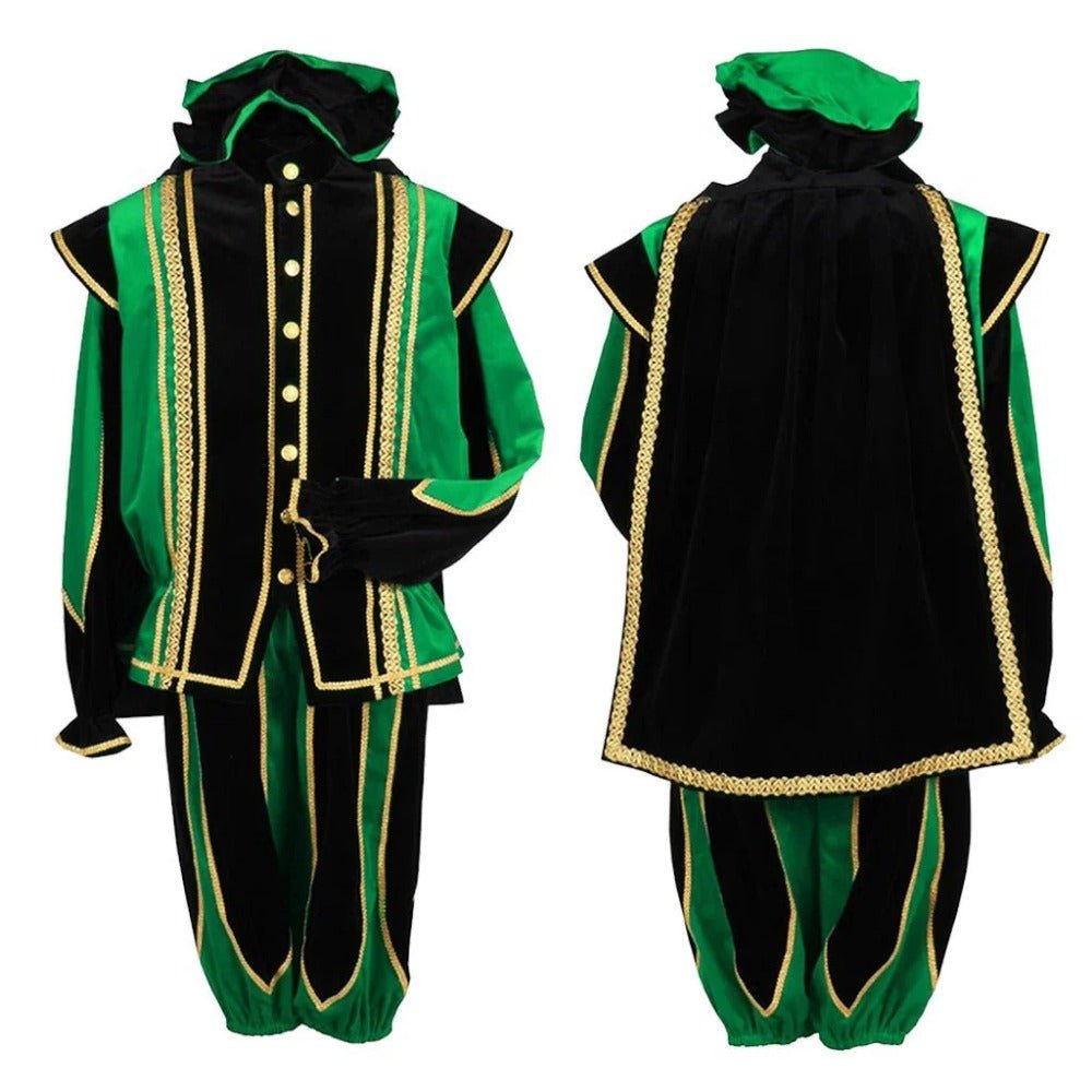 Astricos Black Peter Cosplay Costume for Men - Luxurious Tudor Velvet Holiday Outfit with Ball Gown - Astricos